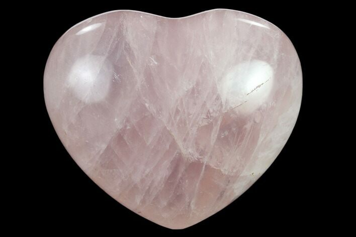 Polished Rose Quartz Heart - Madagascar #134794